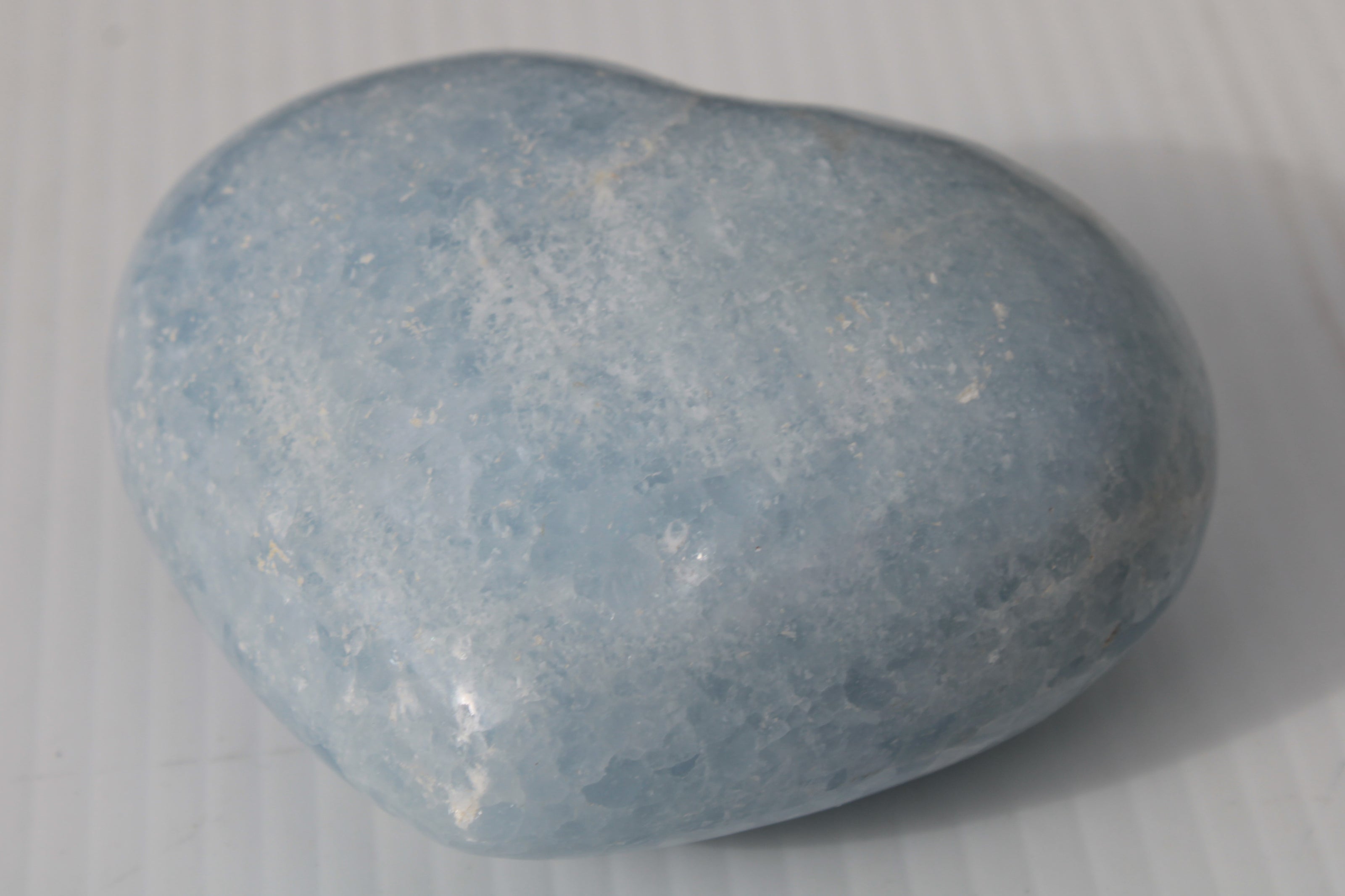 Celestite heart 542g Rocks and Things