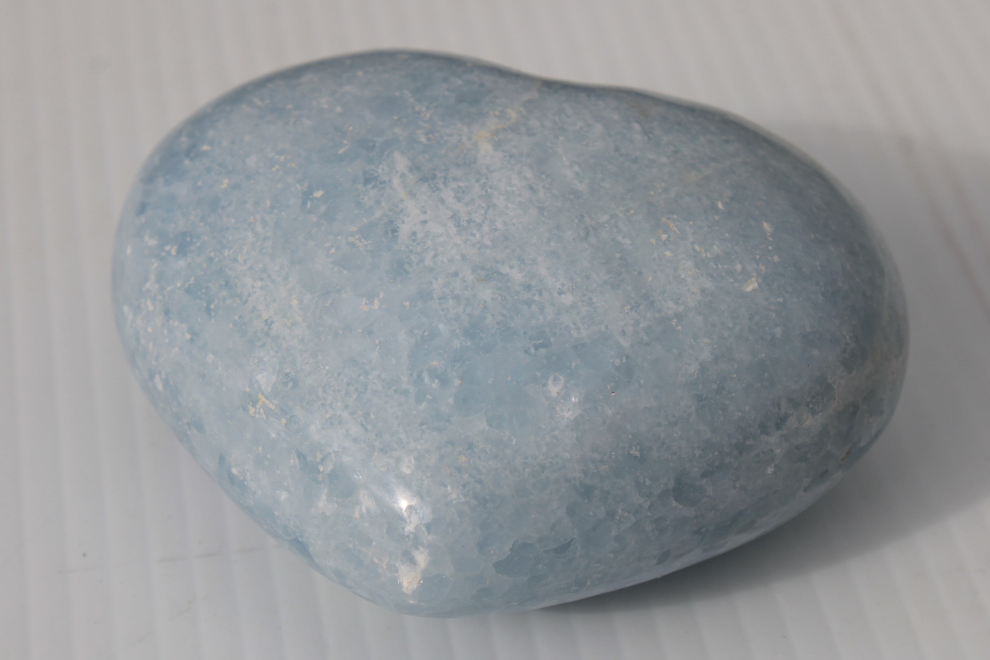 Celestite heart 542g Rocks and Things