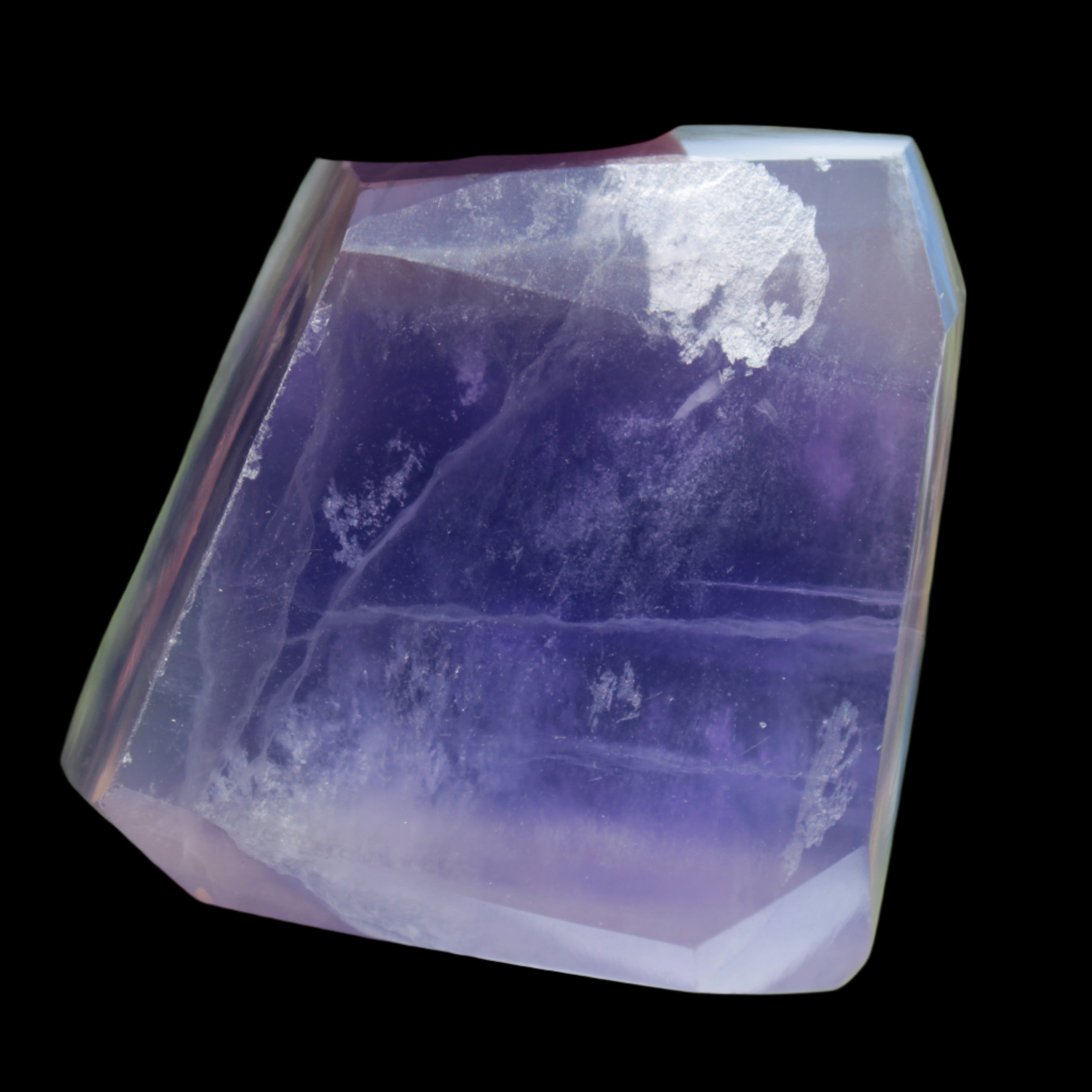 Purple Fluorite polygon 201g in sunlight - Rocks and Things Store