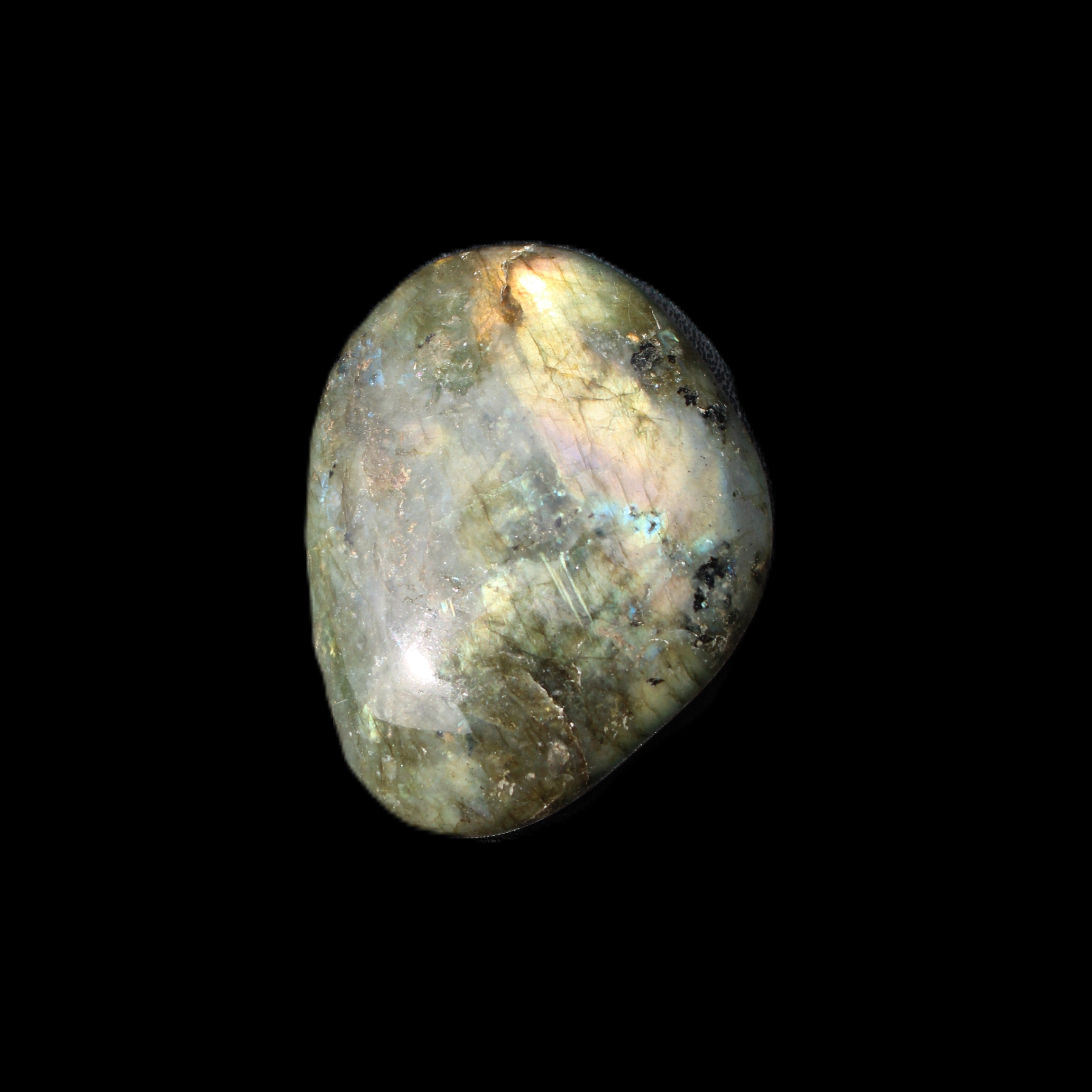 Labradorite palmstone 34g in sunlight - Rocks and Things Store