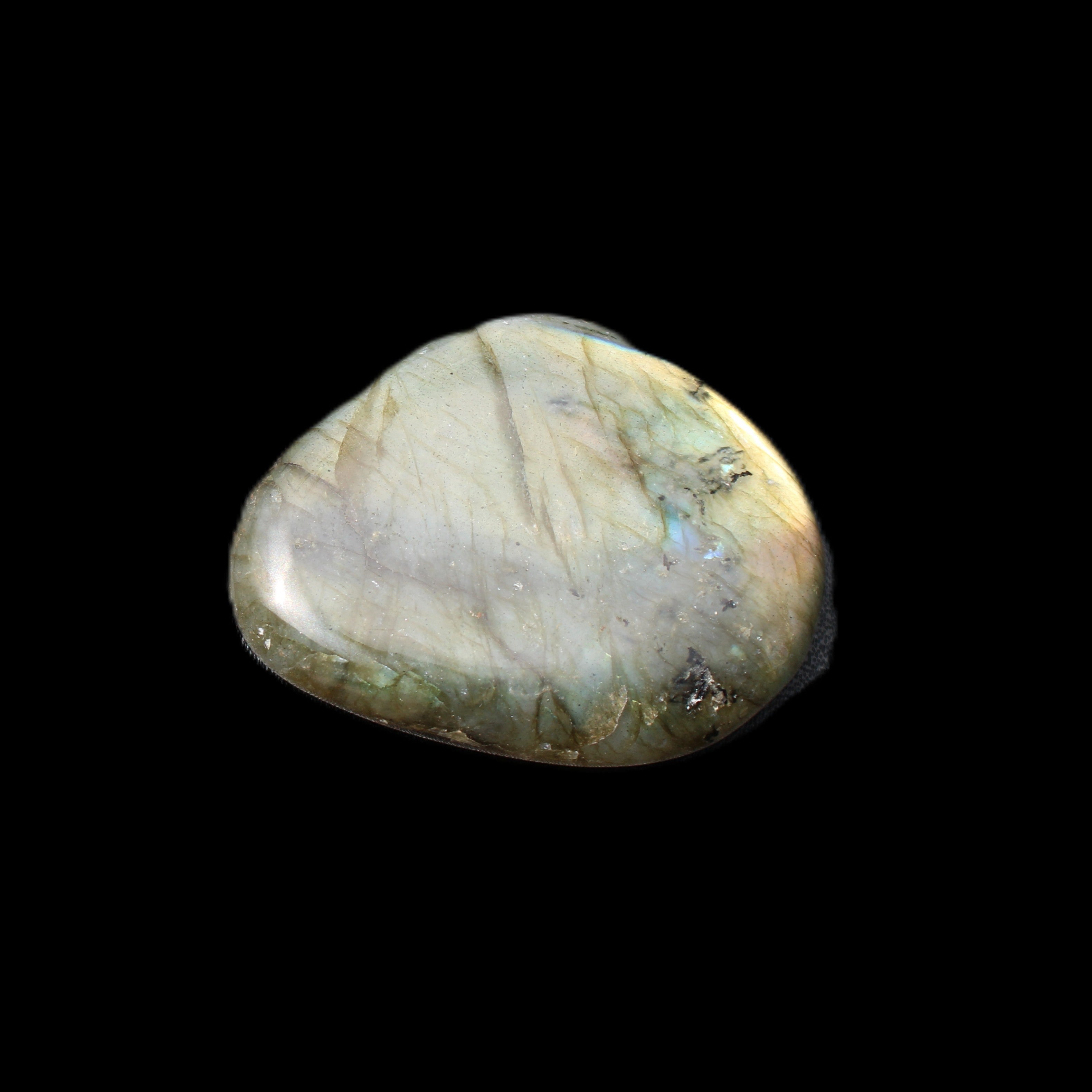 Labradorite palmstone 34g in sunlight - Rocks and Things Store