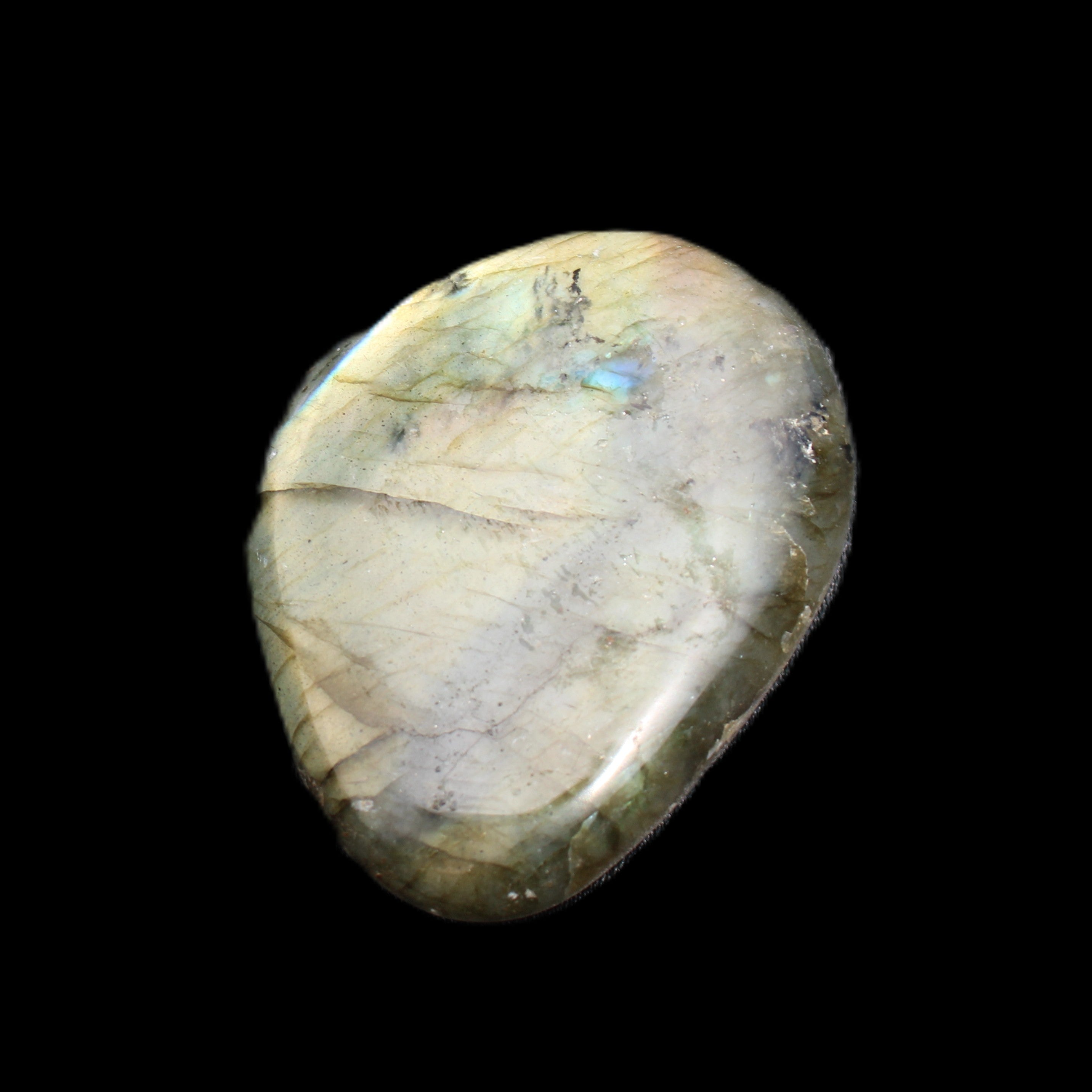 Labradorite palmstone 34g in sunlight - Rocks and Things Store