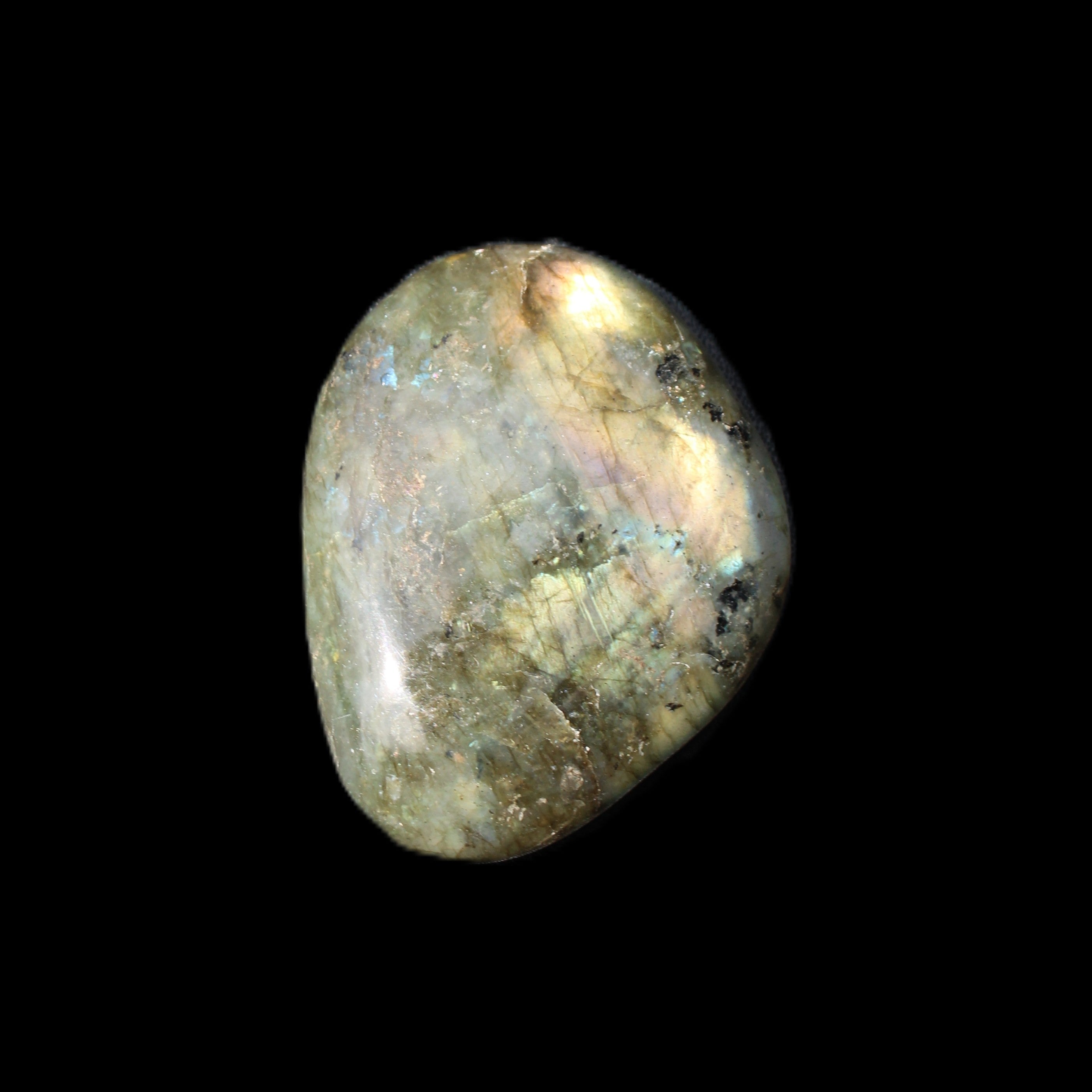 Labradorite palmstone 34g in sunlight - Rocks and Things Store