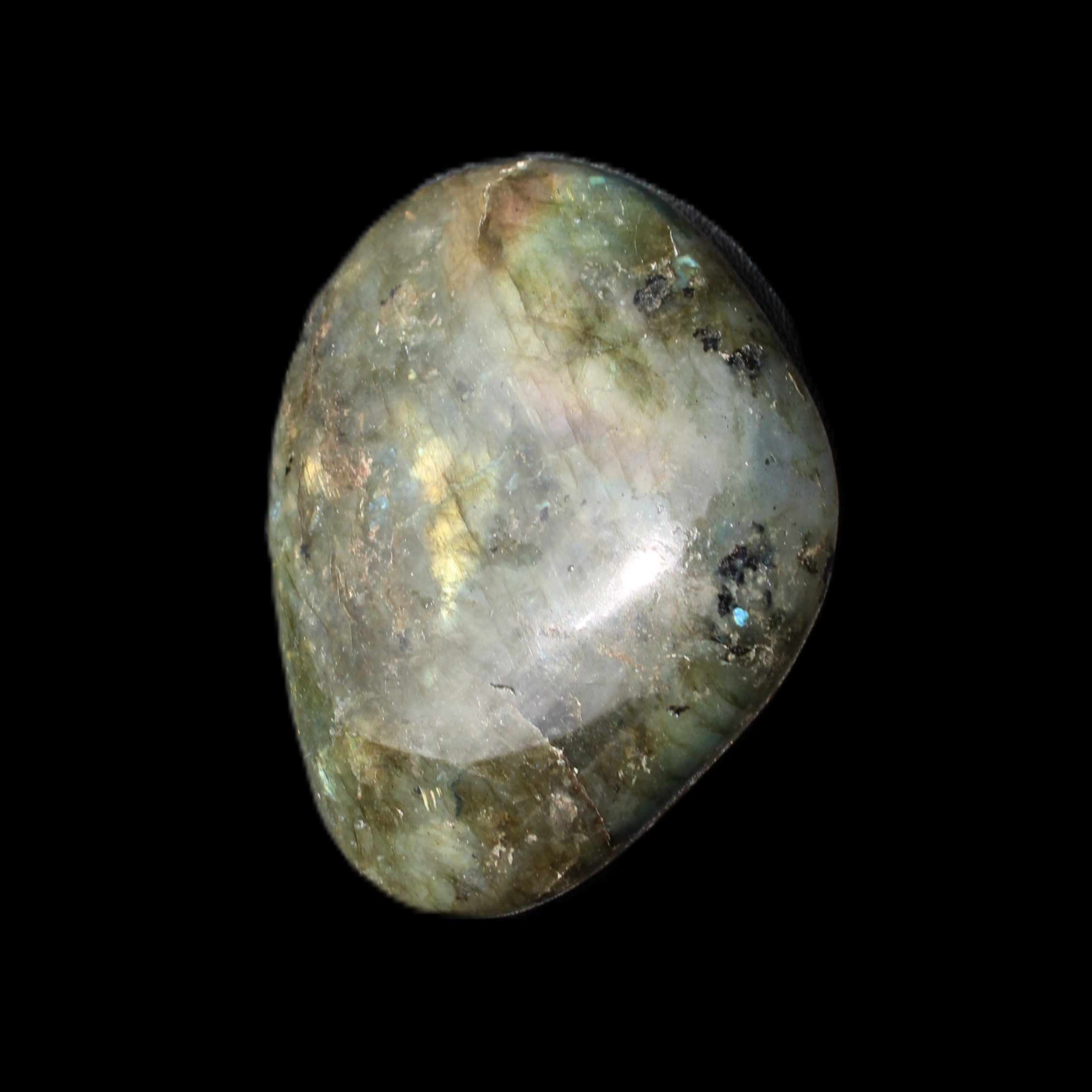 Labradorite palmstone 34g in sunlight - Rocks and Things Store