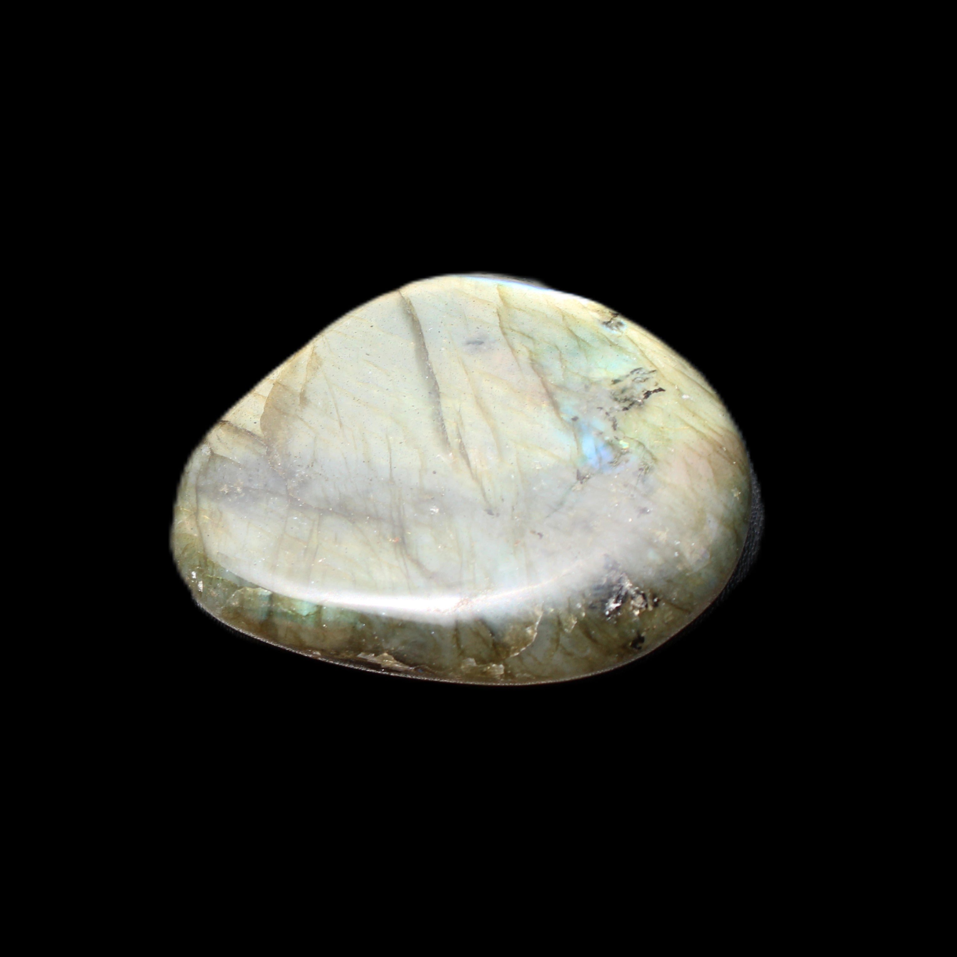 Labradorite palmstone 34g in sunlight - Rocks and Things Store