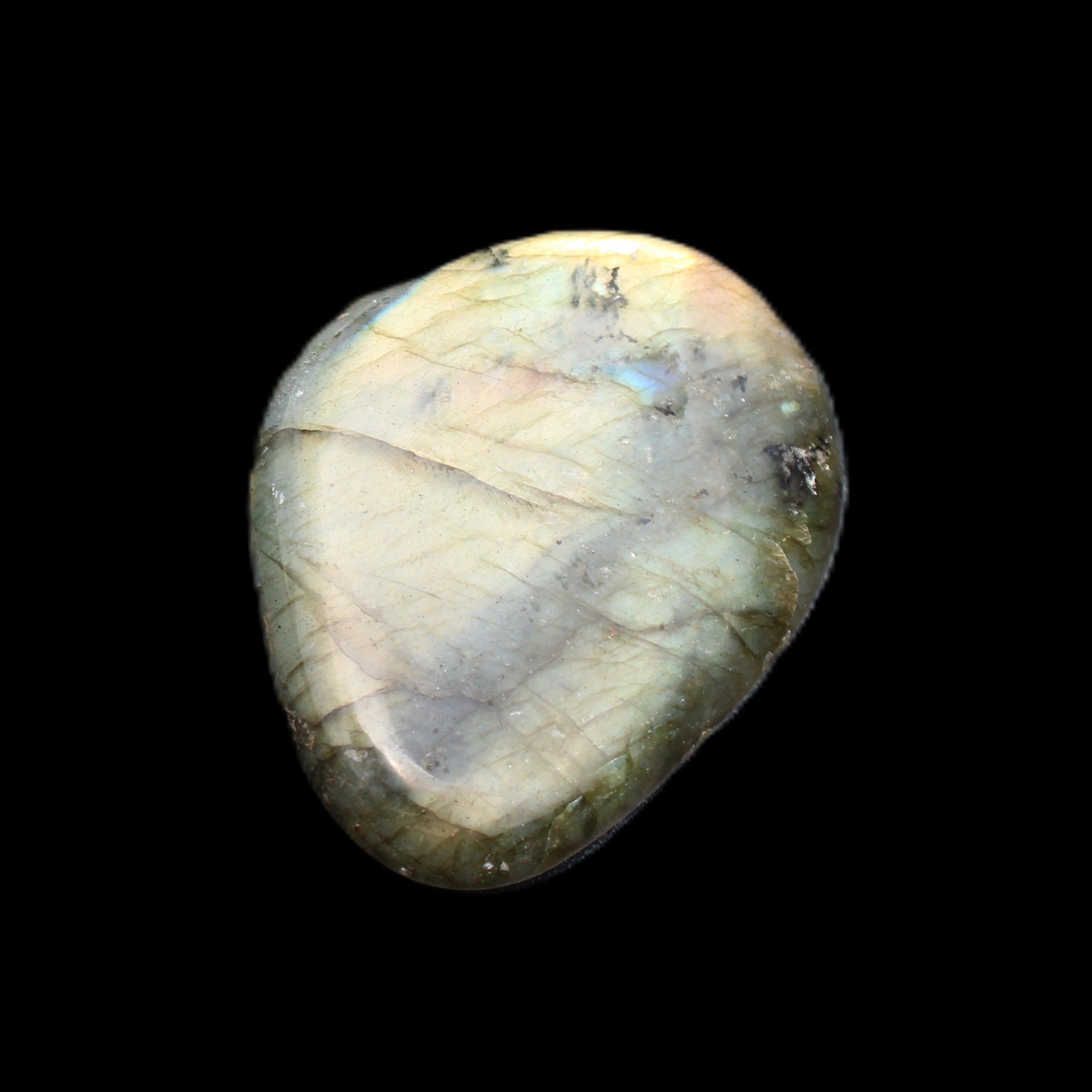 Labradorite palmstone 34g in sunlight - Rocks and Things Store