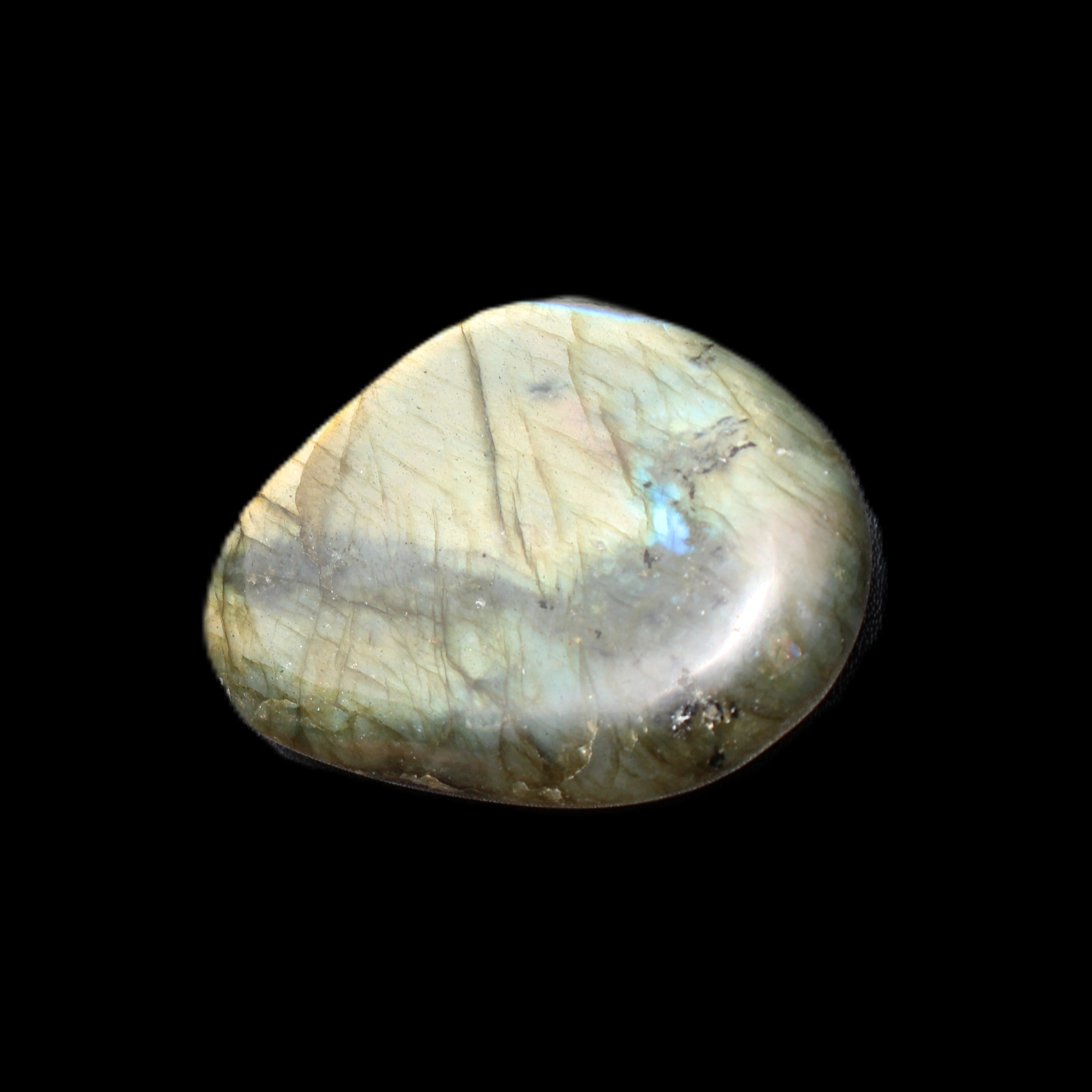 Labradorite palmstone 34g in sunlight - Rocks and Things Store