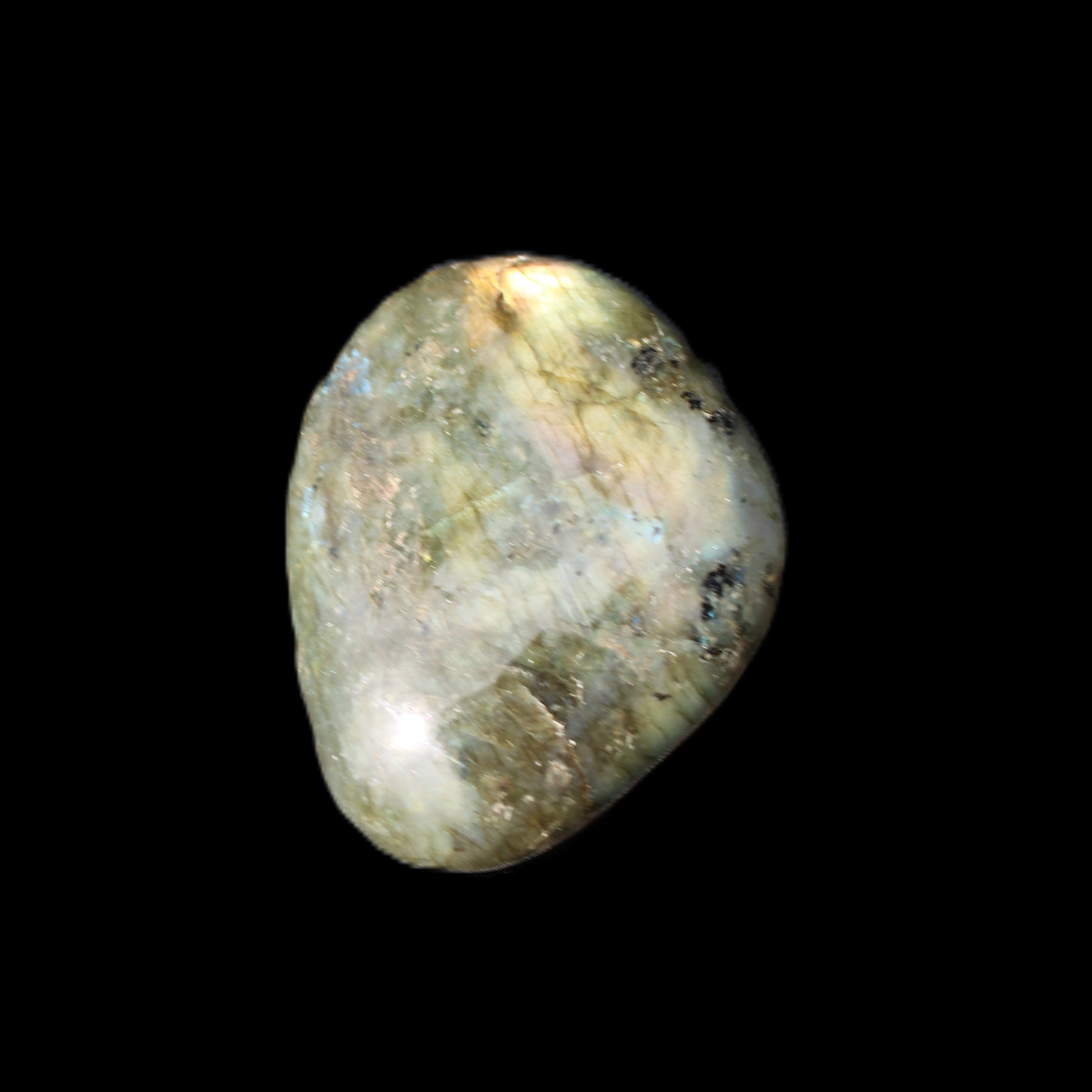 Labradorite palmstone 34g in sunlight - Rocks and Things Store