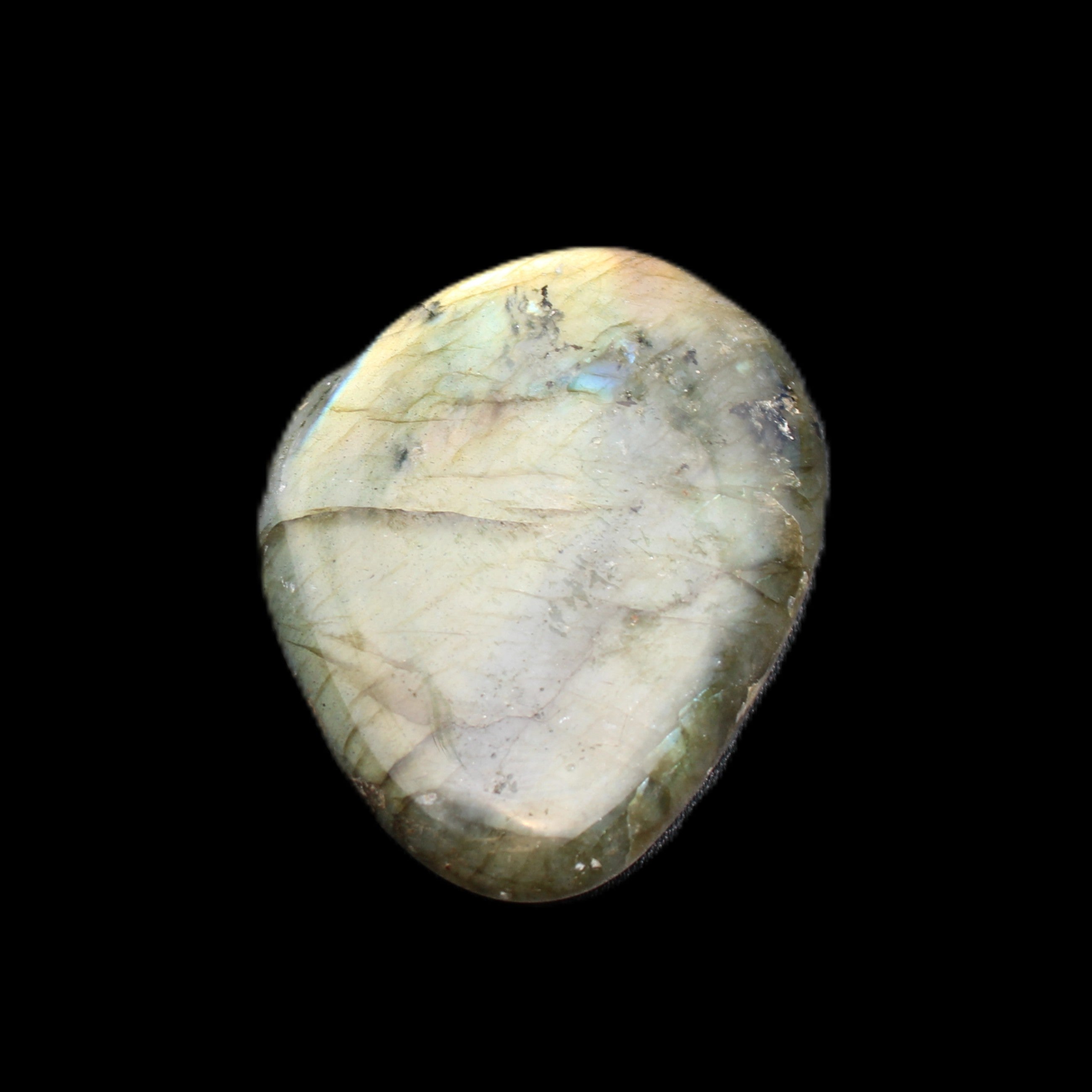 Labradorite palmstone 34g in sunlight - Rocks and Things Store