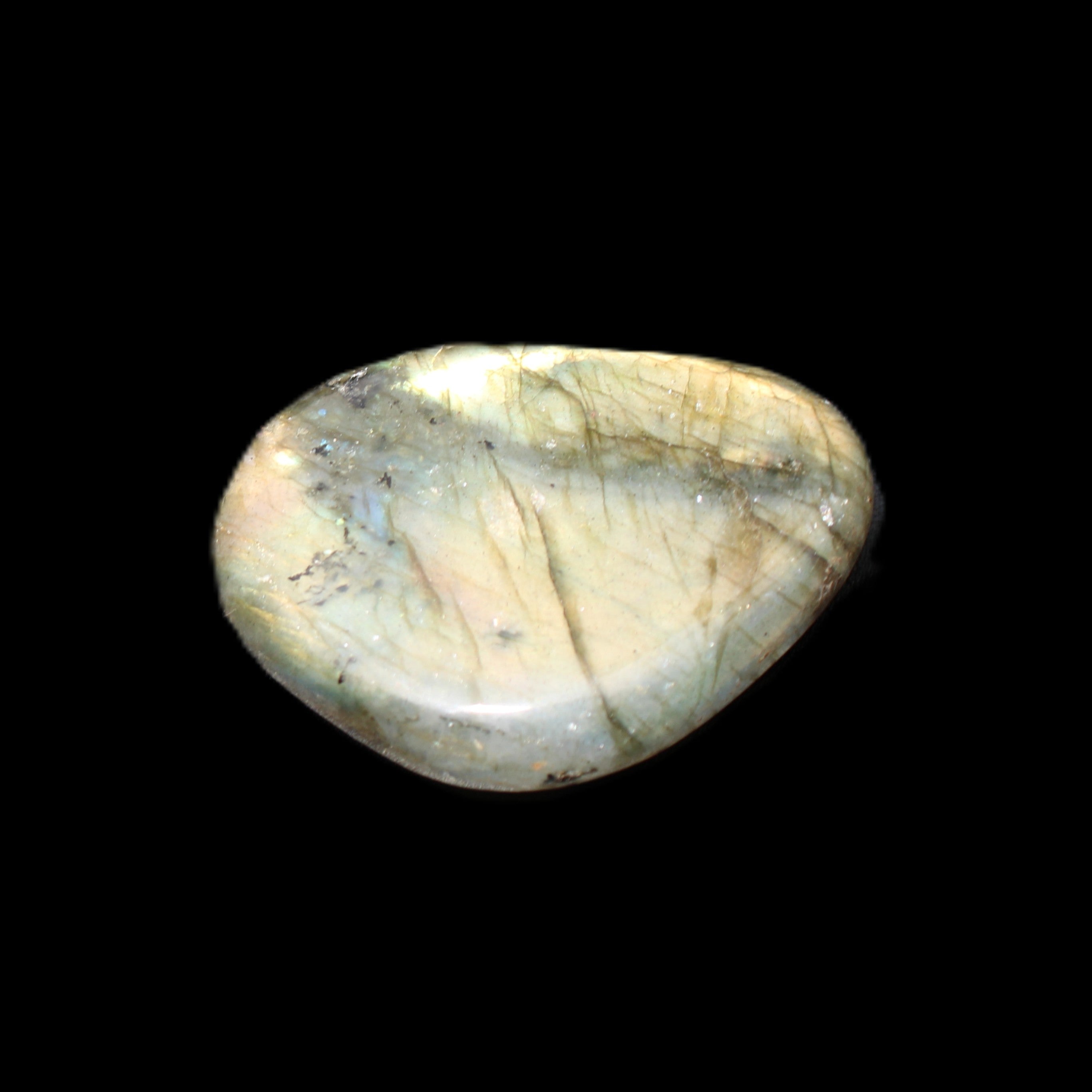 Labradorite palmstone 34g in sunlight - Rocks and Things Store