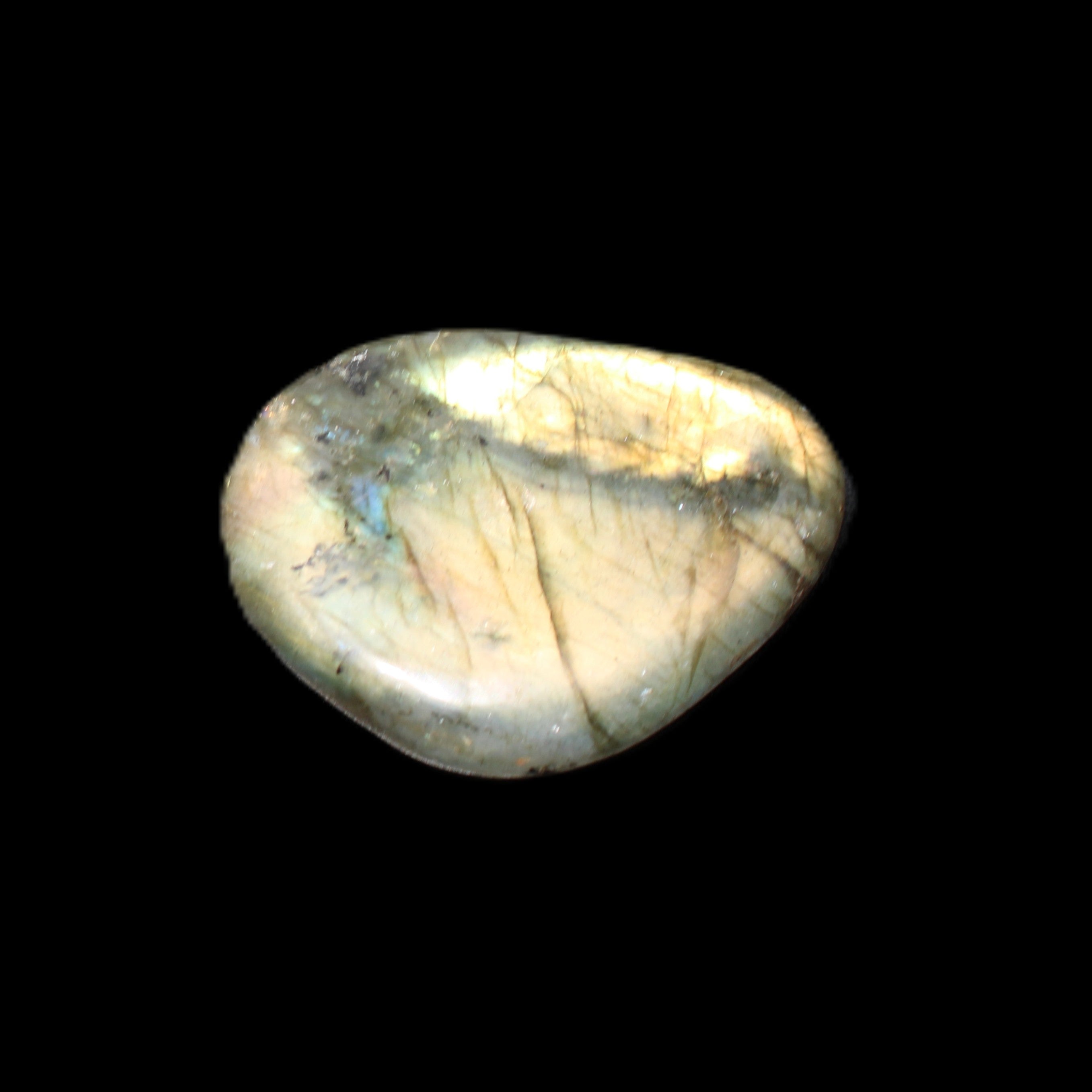 Labradorite palmstone 34g in sunlight - Rocks and Things Store