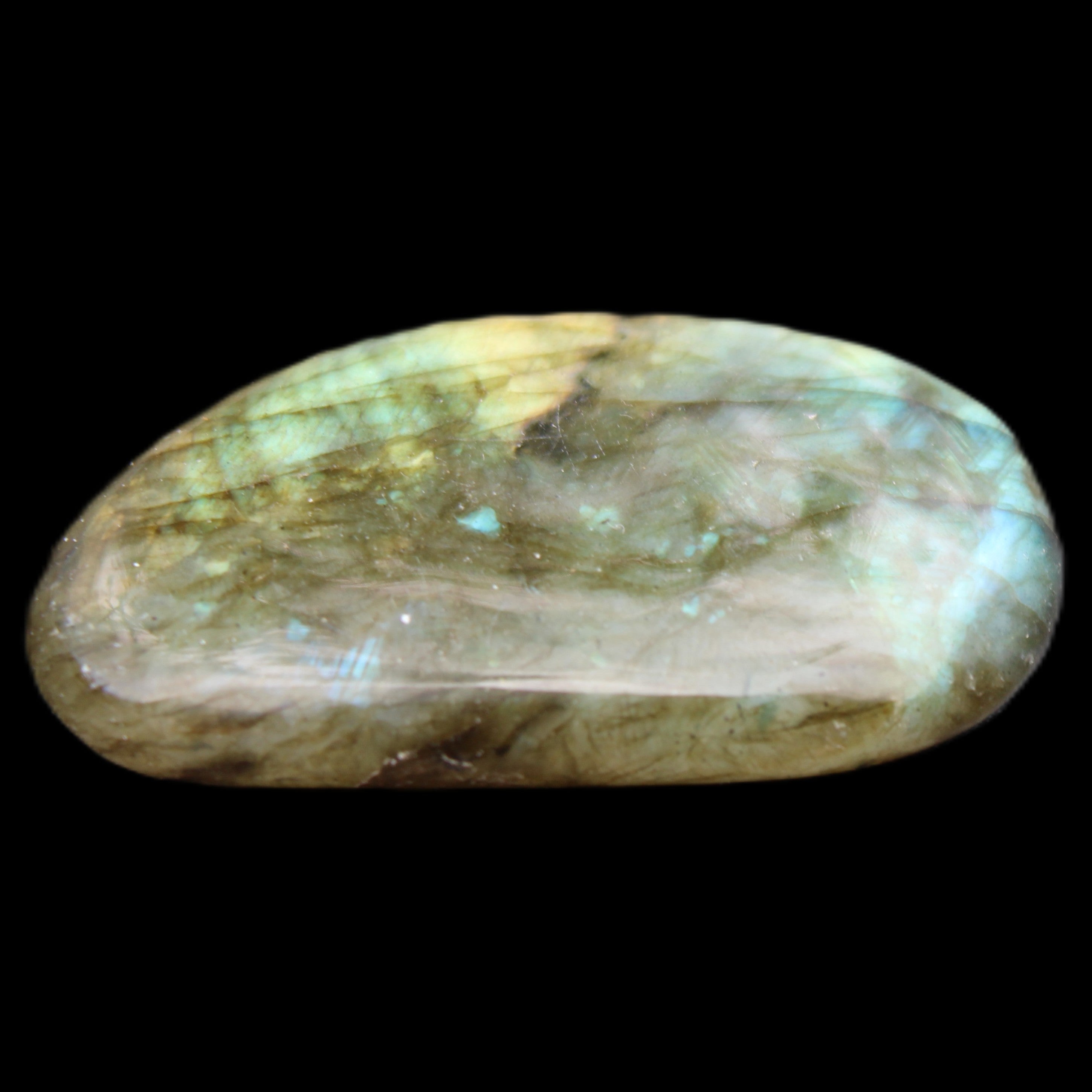 Labradorite palmstone 28g in sunlight - Rocks and Things Store