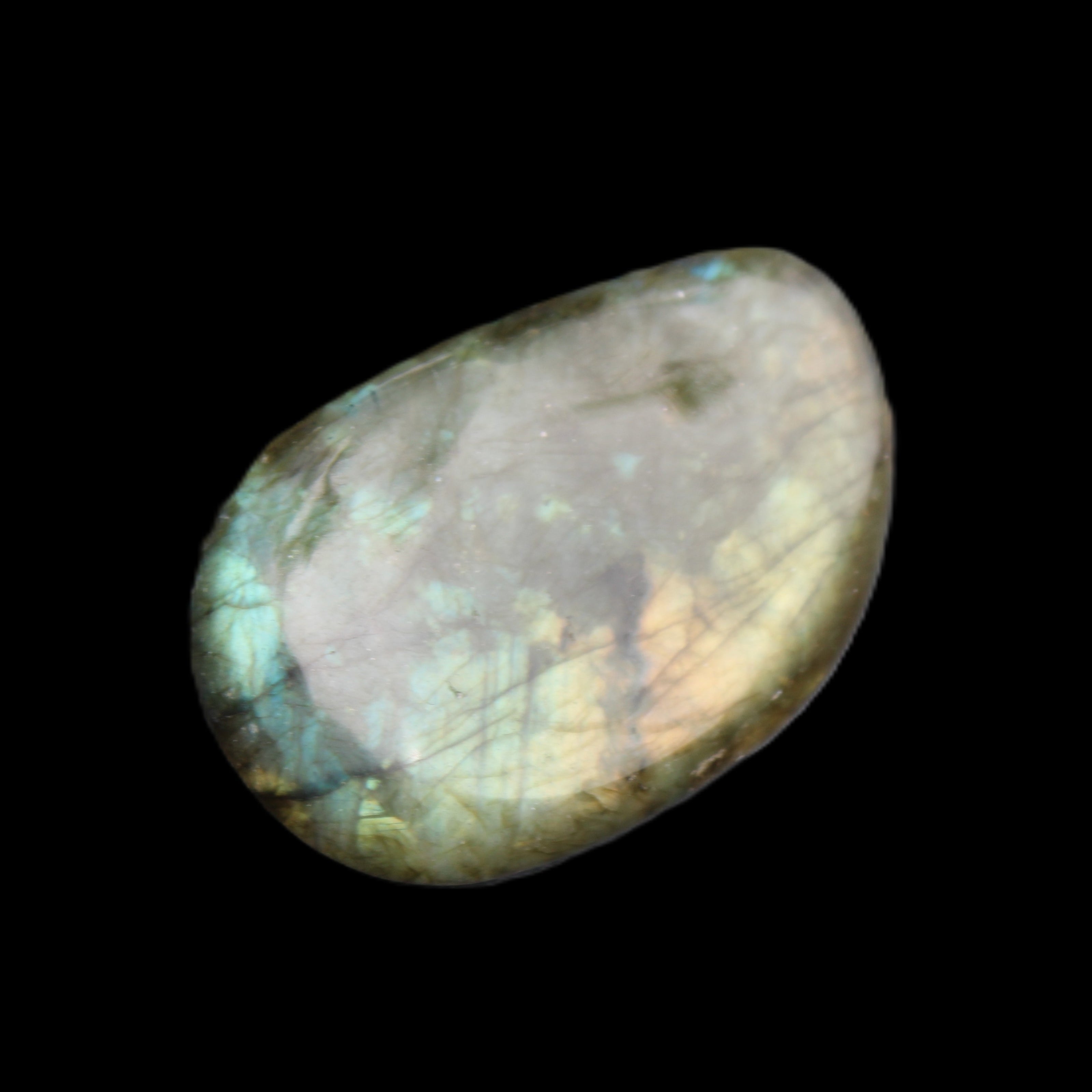 Labradorite palmstone 28g in sunlight - Rocks and Things Store