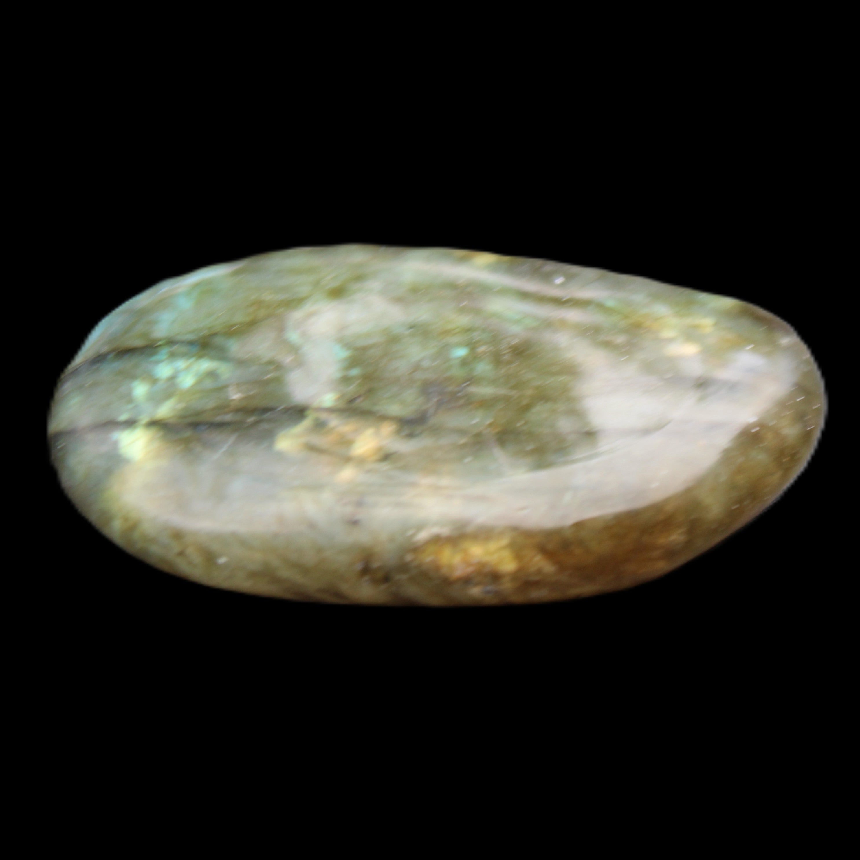 Labradorite palmstone 28g in sunlight - Rocks and Things Store