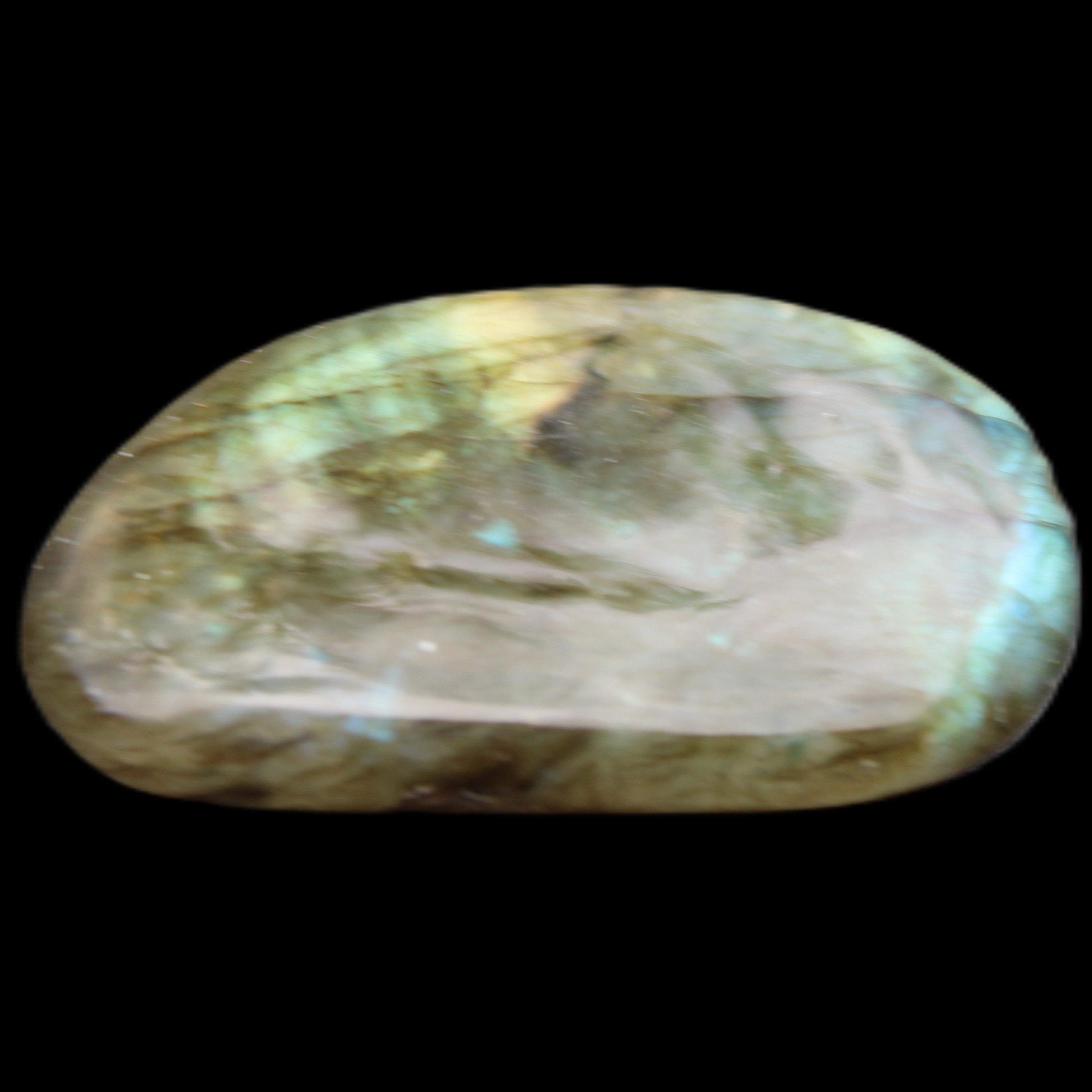 Labradorite palmstone 28g in sunlight - Rocks and Things Store