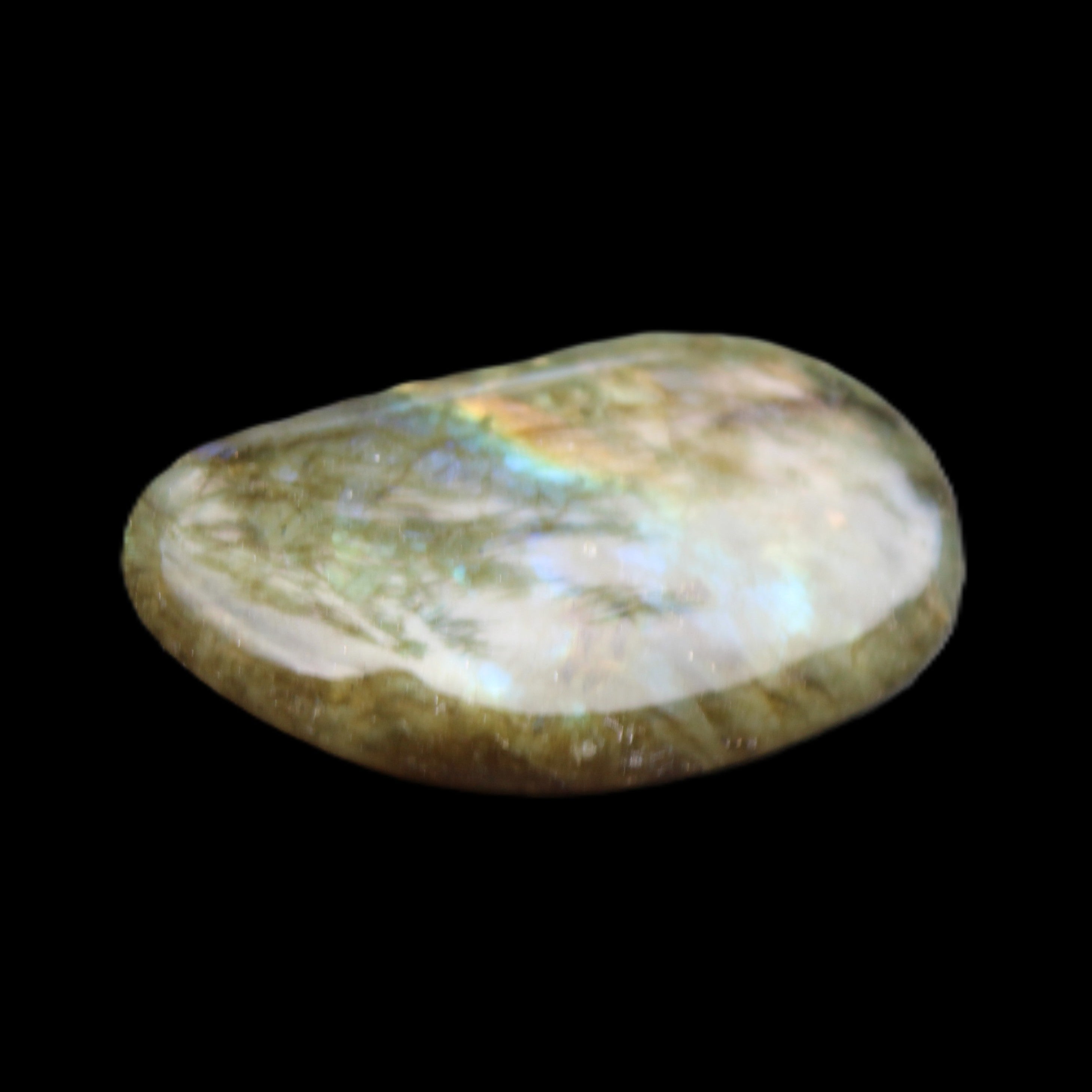 Labradorite palmstone 28g in sunlight - Rocks and Things Store