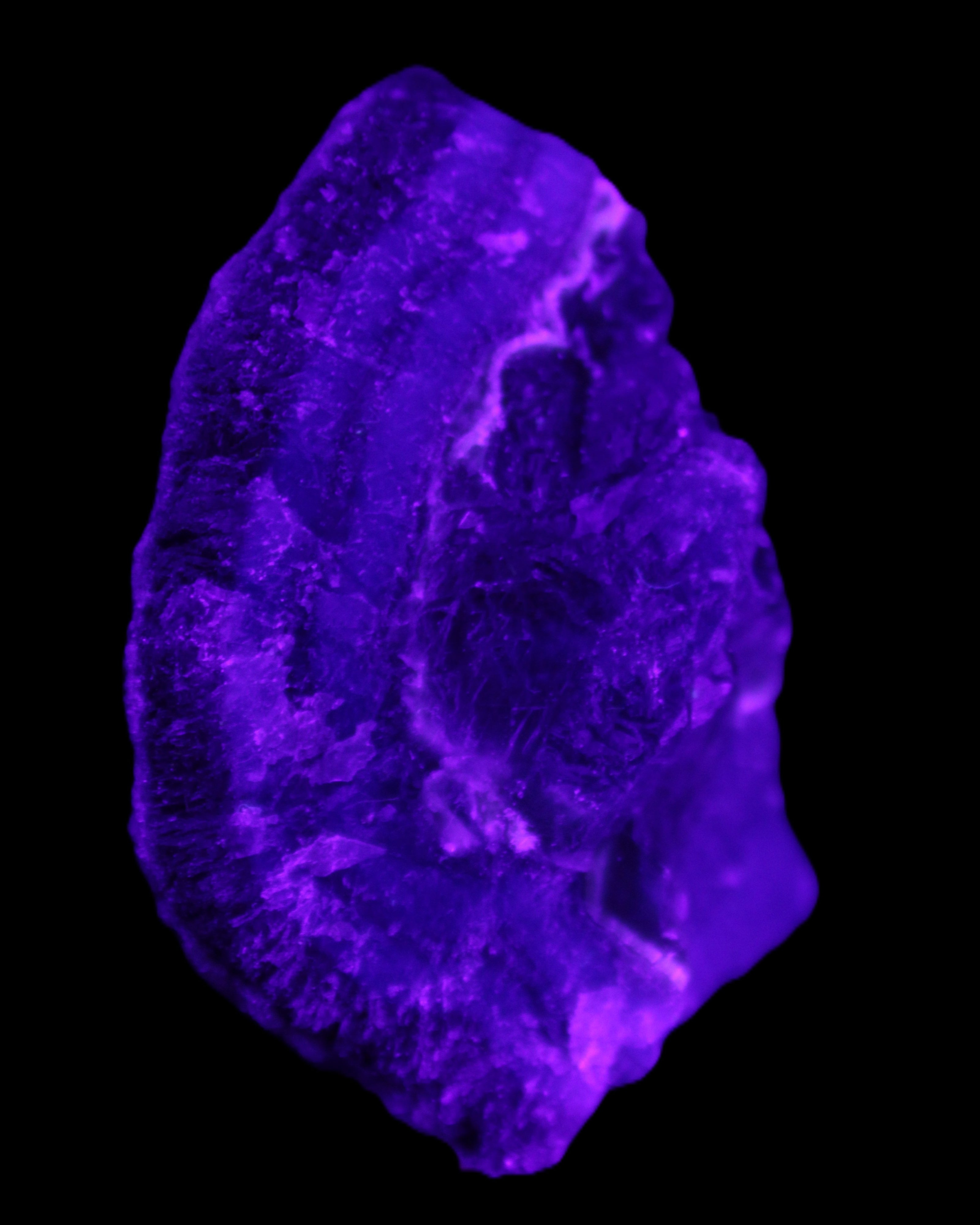 Dark Violet and Rainbow Fluorite geode section 55.9g in sunlight - Rocks and Things Store