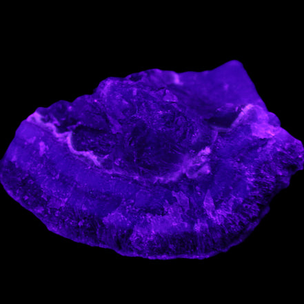 Dark Violet and Rainbow Fluorite geode section 55.9g in sunlight - Rocks and Things Store