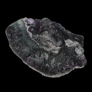 Dark Violet and Rainbow Fluorite geode section 55.9g in sunlight - Rocks and Things Store