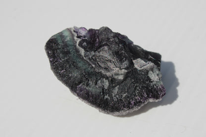 Dark Violet and Rainbow Fluorite geode section 55.9g Rocks and Things