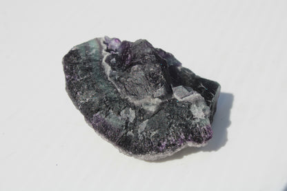 Dark Violet and Rainbow Fluorite geode section 55.9g Rocks and Things