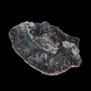 Dark Violet and Rainbow Fluorite geode section 55.9g in sunlight - Rocks and Things Store