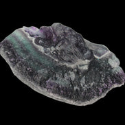 Dark Violet and Rainbow Fluorite geode section 55.9g in sunlight - Rocks and Things Store