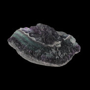 Dark Violet and Rainbow Fluorite geode section 55.9g in sunlight - Rocks and Things Store