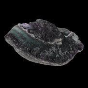 Dark Violet and Rainbow Fluorite geode section 55.9g in sunlight - Rocks and Things Store