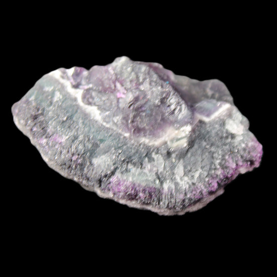 Dark Violet and Rainbow Fluorite geode section 55.9g in sunlight - Rocks and Things Store