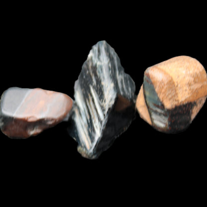 Blue Tigers Eye 3 tumbled stones 11-12g Rocks and Things