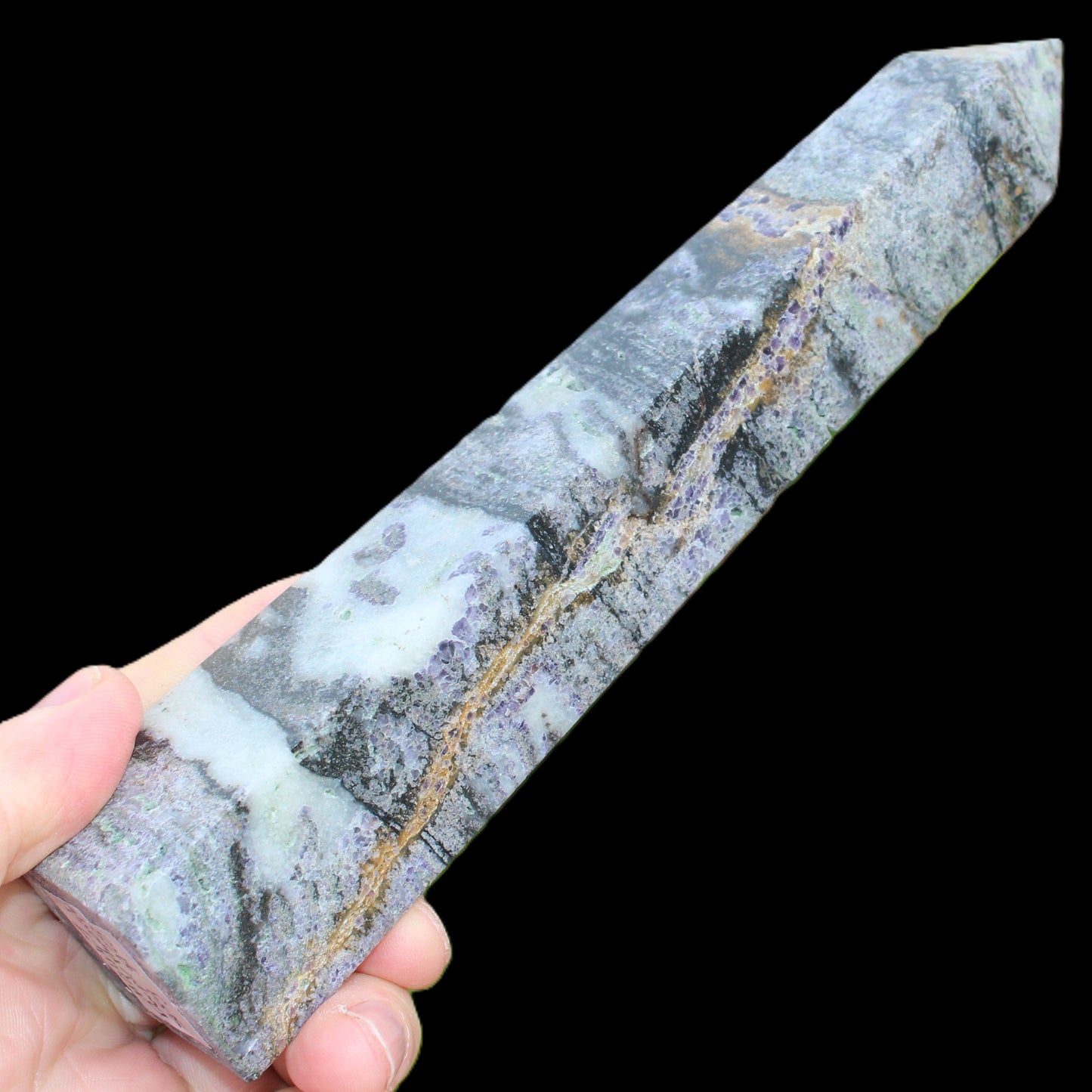 Purple Fluorite obelisk 515g Rocks and Things