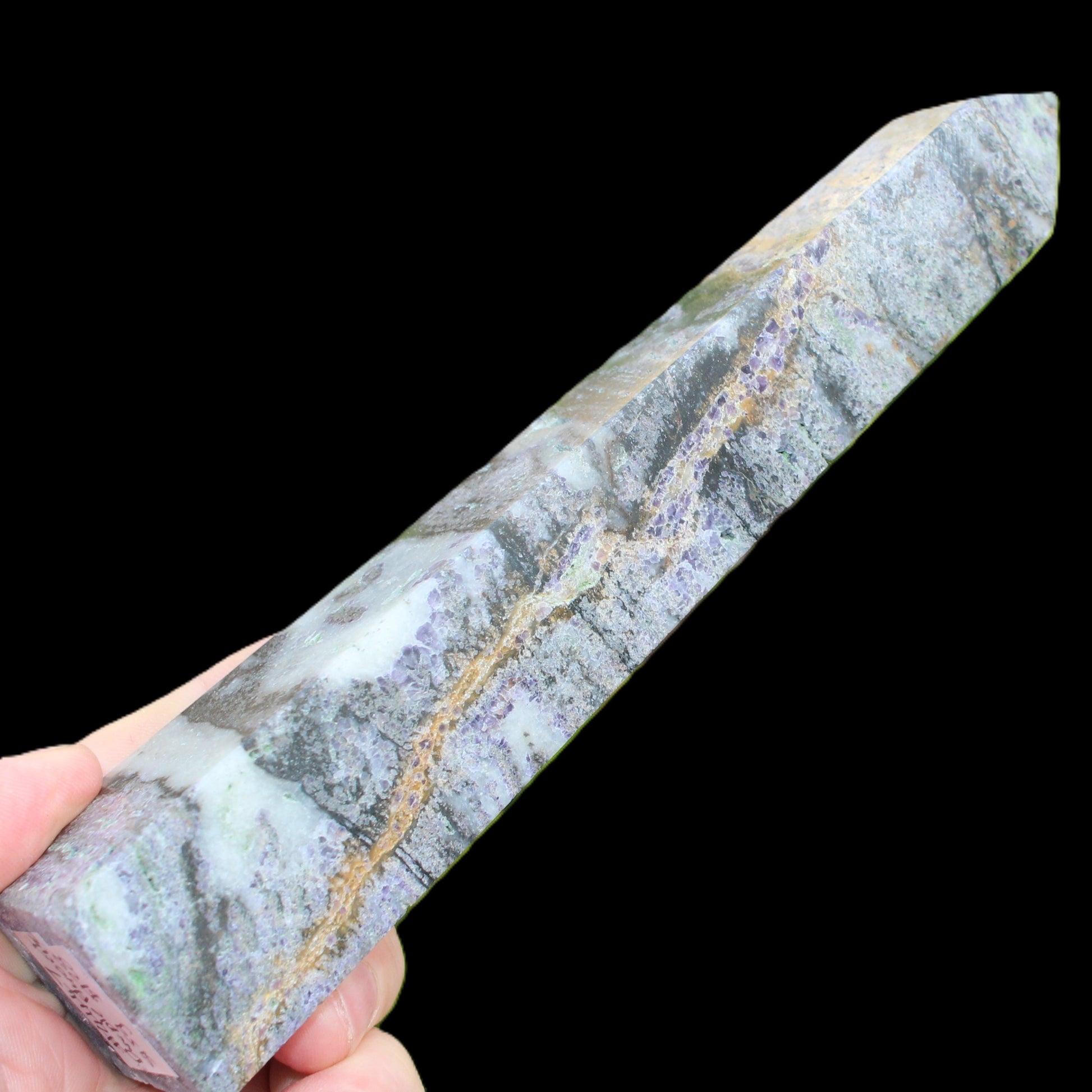 Purple Fluorite obelisk 515g Rocks and Things