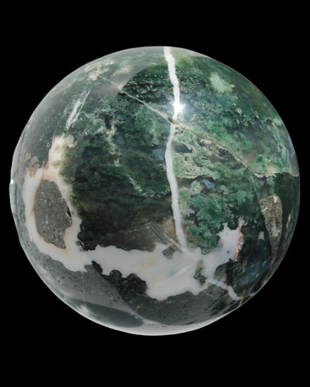 Moss Agate sphere 917g - Rocks and Things Store