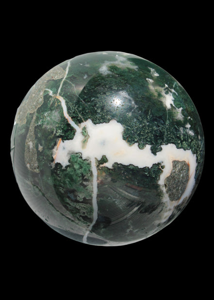 Moss Agate sphere 917g - Rocks and Things Store