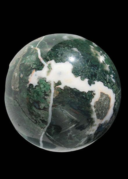 Moss Agate sphere 917g - Rocks and Things Store