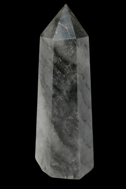 Black hair ghost Quartz wand 39g - Rocks and Things Store