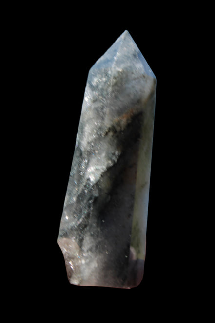 Black hair ghost Quartz wand 39g - Rocks and Things Store