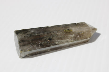 Green hair ghost Smoky Quartz wand 37g Rocks and Things