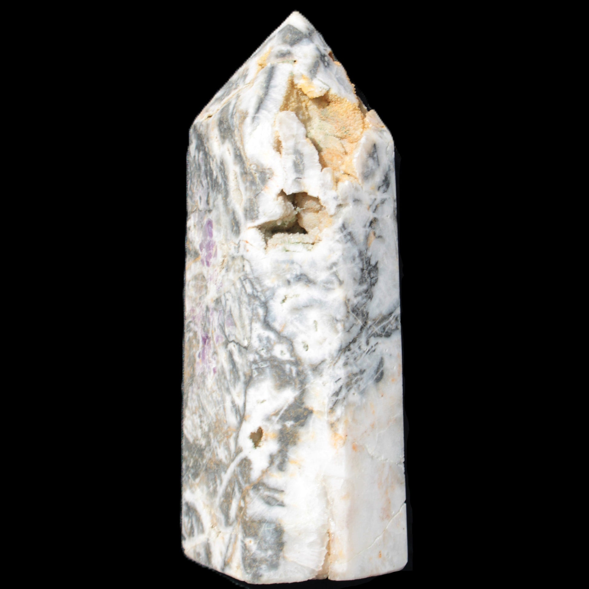 Purple Fantasy Fluorite obelisk druzy 1078g Rocks and Things