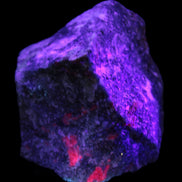 Natural Ruby Zoisite 418g in UV light