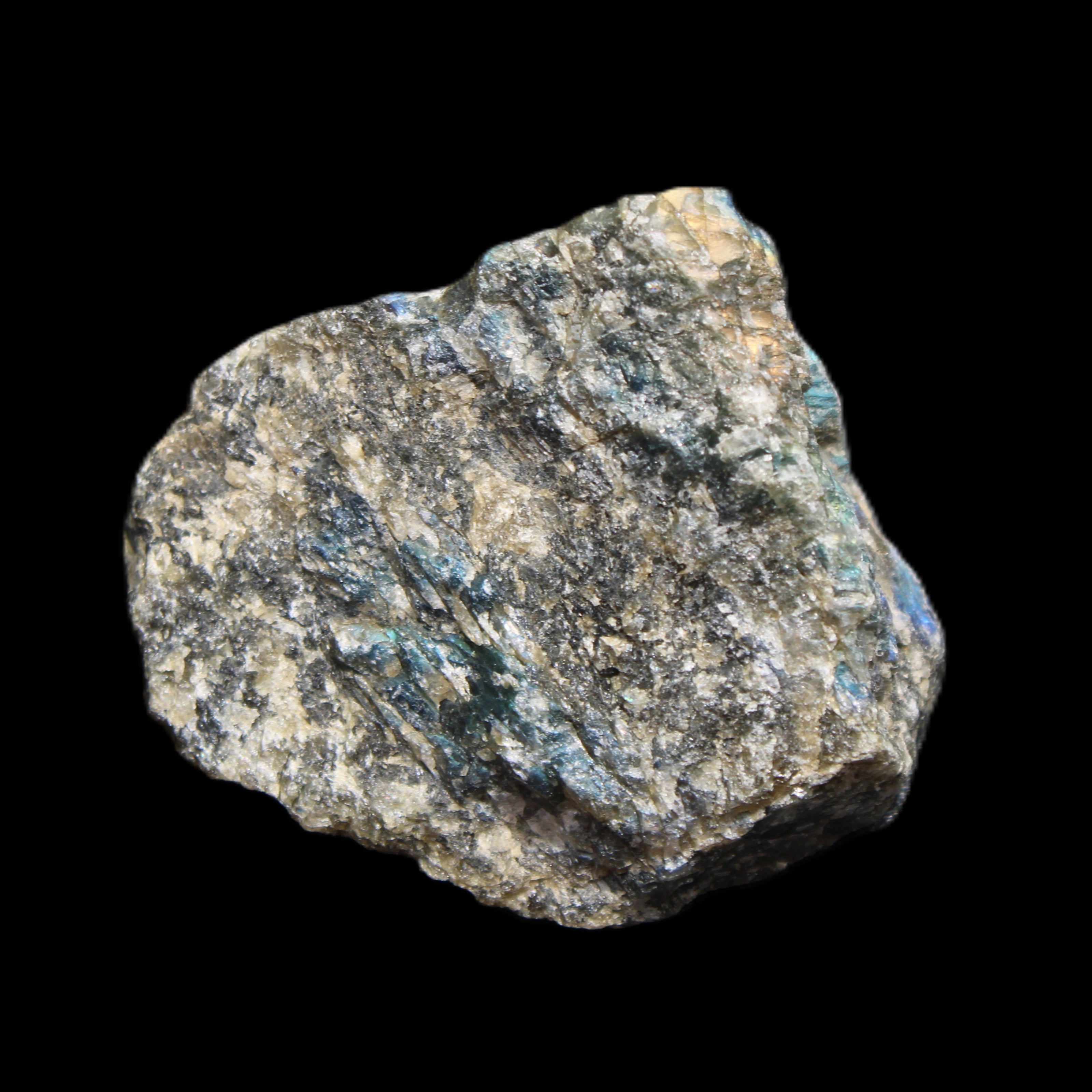 Labradorite raw crystal 61g in sunlight - Rocks and Things Store