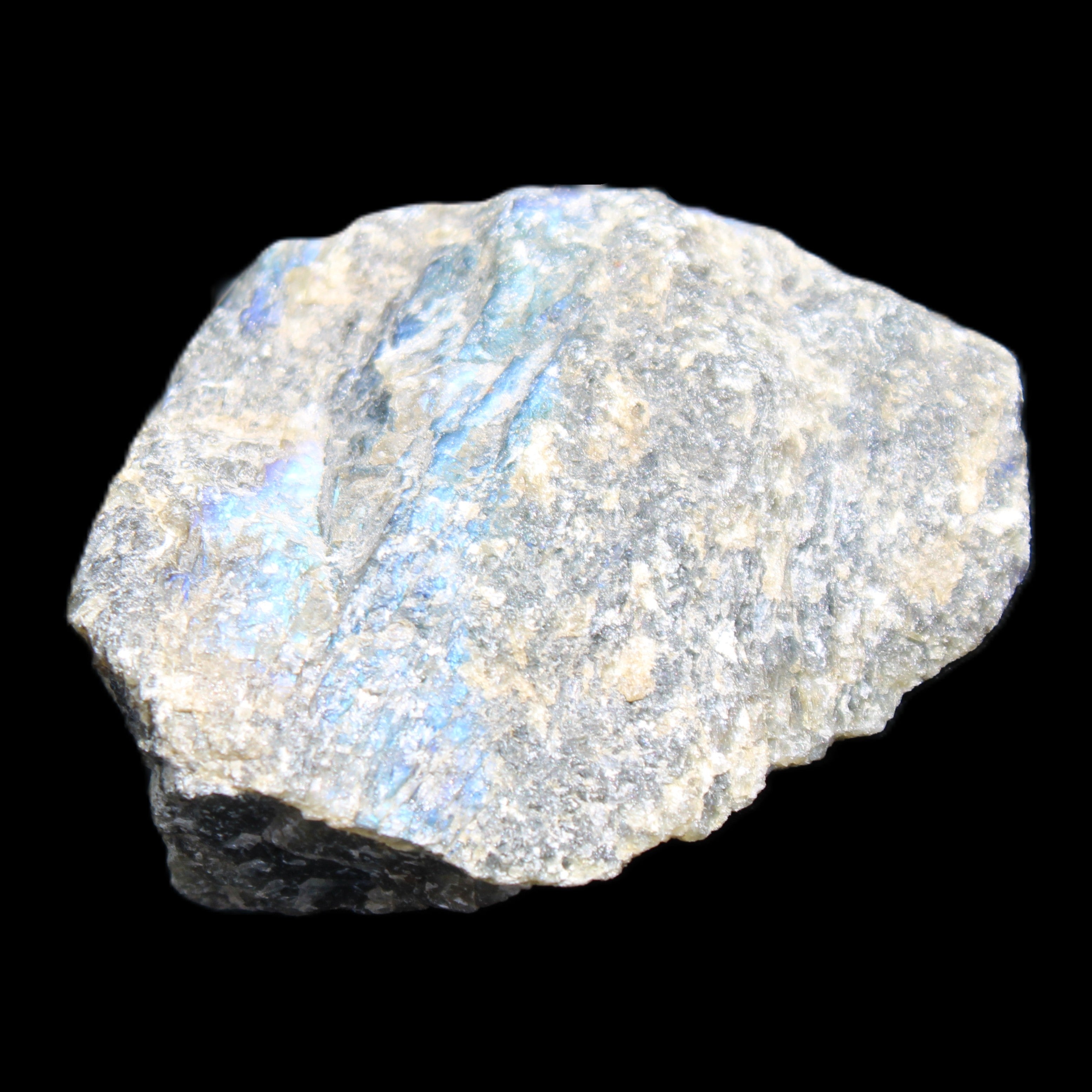 Labradorite raw crystal 61g in sunlight - Rocks and Things Store