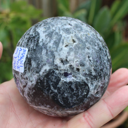 Amethyst Sphalerite sphere 713g
