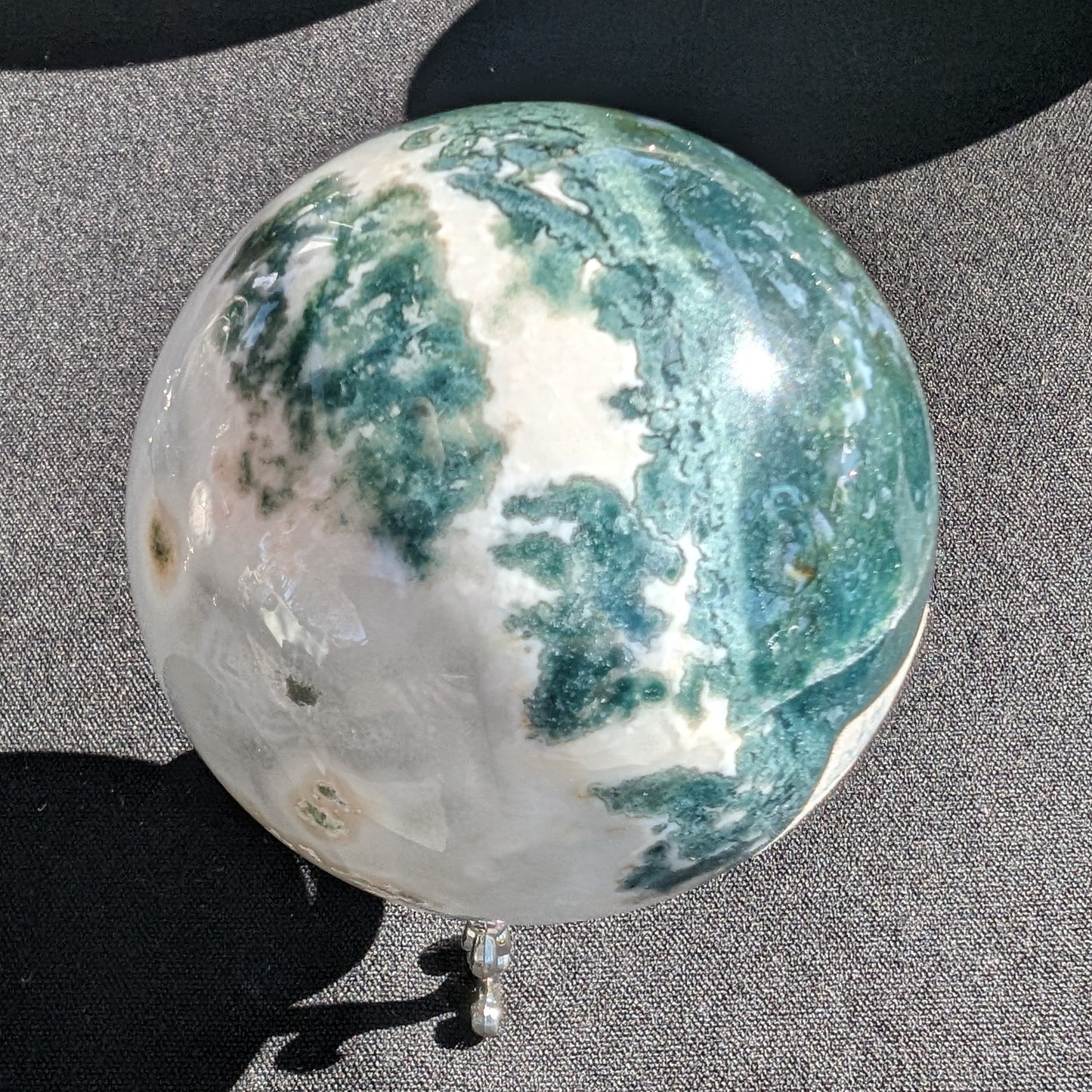 Moss Agate sphere 394g