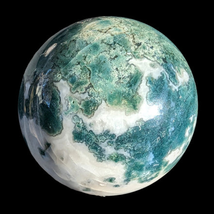 Moss Agate sphere 394g - Rocks and Things Store
