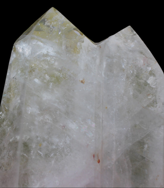 Clear Quartz double-pillar obelisk 1585g   in sunlight - Rocks and Things Store