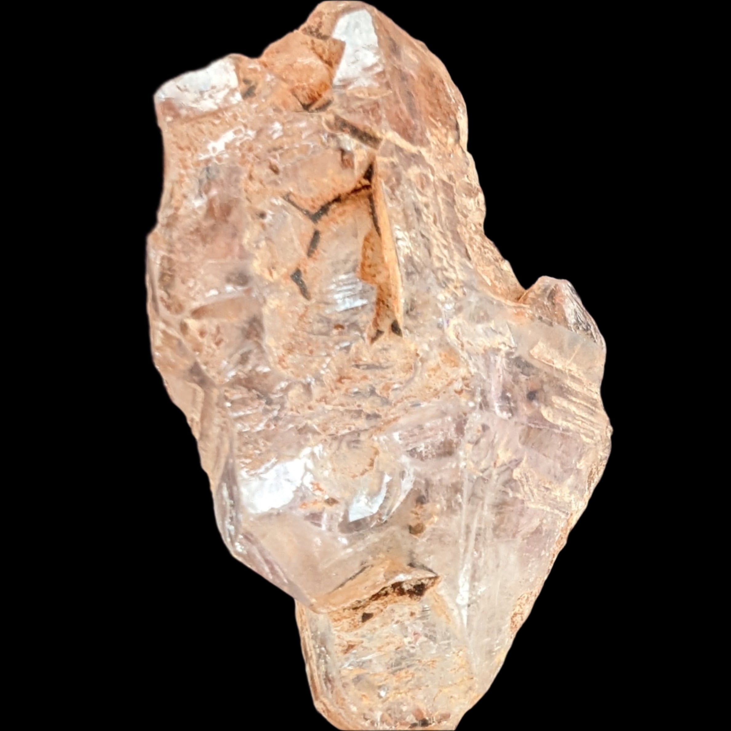 Fenster Diamond Quartz with petroleum fluorescence 54mm 30g in sunlight - Rocks and Things Store