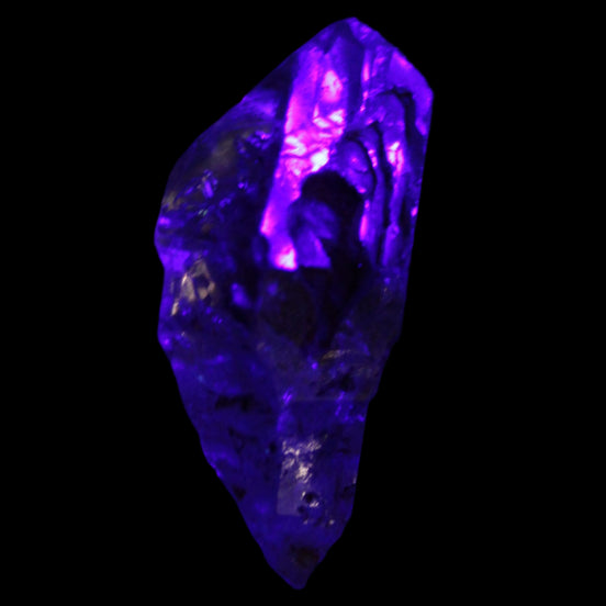 Fenster Diamond Quartz with petroleum fluorescence 41-48mm 12-18g in UV light - Rocks and Things Store