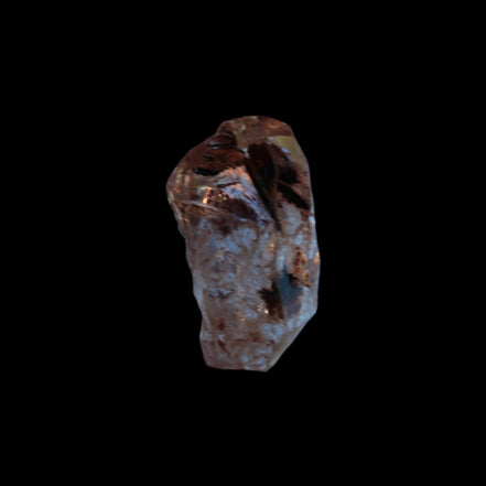 Fenster Diamond Quartz with petroleum fluorescence 30-35mm 10-12g in sunlight - Rocks and Things Store